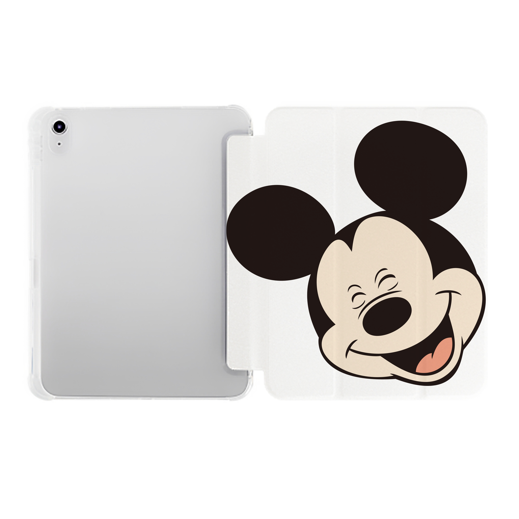 （画像用） ミッキーマウス Mickey Mouse IPad ケース ペン収納付き 三つ折りスタンド PUレザー×シリコン 対応機種9.5/10.5/10.9インチ
